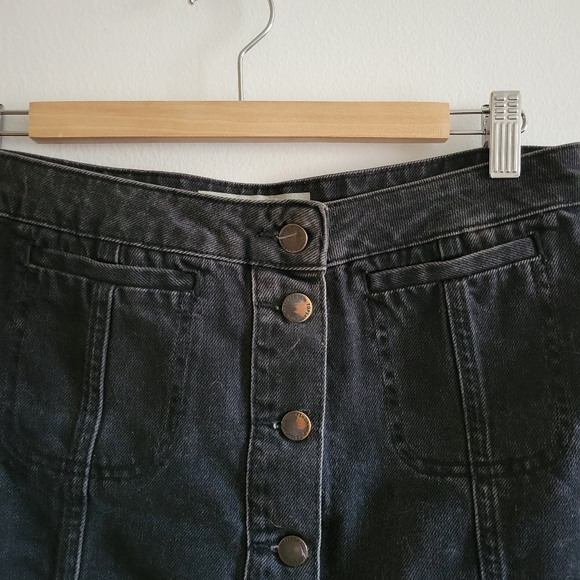 TOPSHOP | Moto Black Denim Mini Skirt W30 - Picture 3 of 5